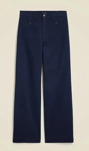 Nwt J. Crew Tall Slim Wide Leg Chino Pants Size T26 Navy $98 BY638 - Picture 1 of 6