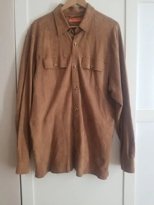 Sette Ponti Suede Shirt Jacket Mens XL Button Front Leather Western - Image 1 of 4
