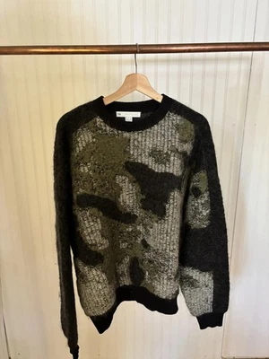 Y-3 Camo Knit Crew Sweatshirt - Size Medium - Image 1 of 4
