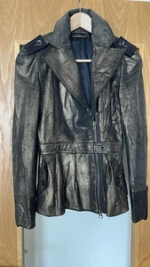 Dvf Gold fatigued leather jacket - Picture 1 of 4