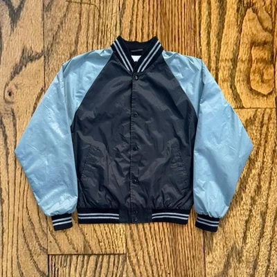 Vintage 80’s Blue and Black Bomber Jacket - Image 1 of 4