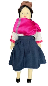 Poupée Vintage Collection du Monde porcelaine folklore Pérou Bolivie - Imagen 1 de 3