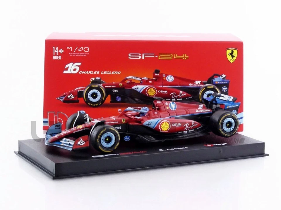 BBURAGO 1/43 - FERRARI SF-24 - MIAMI GP 2024 (C. LECLERC) 36843-L16-MIAMI - Image 1 of 1