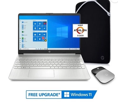 HP 15-ef1071wm 15.6" (128GB SSD, AMD Athlon 3050U, 3.20GHz, 4GB RAM) Laptop with - Image 1 of 4