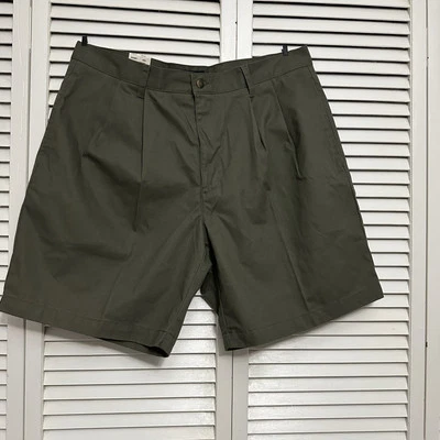 Pantalones Cortos Dockers Para Hombre 38 (mide 37 Cintura) Plisados Bolsillos Gastaños Foto 1 de 4