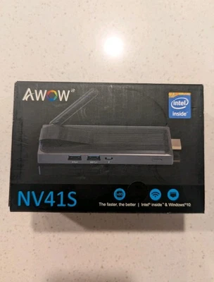 AWOW Fanless Mini PC Stick NV41S - AS IS PULLED FROM WORKING ENVIRONMENT - Image 1 of 3