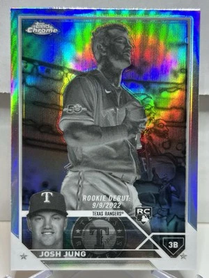 Josh Jung - 2023 Topps Chrome Negative - Rookie Debut🔥Rangers🔥 - Image 1 of 2