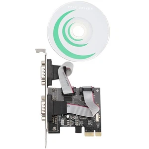 Pci-E Pci Express To Dual Serial Db9 Rs232 2 Port Controller Adapter Card HLF - Afbeelding 1 van 7