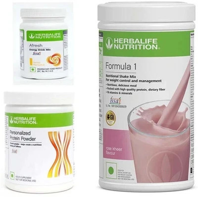 FORMULA 1 HEALTHY MEAL SHAKE MIX ROSE KHEER , PROTEIN POWDER 200GM ,AFRESH LEMON - Image 1 of 4