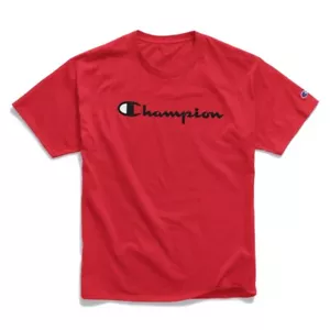 New Champion Men’s XL Classic Short Sleeve T-shirt Script Logo Red Y06794 - Picture 1 of 2