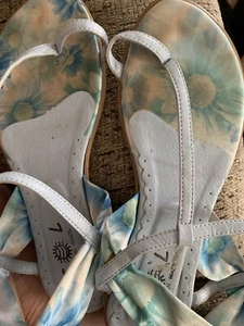 Women's Sol Toe Ring Sandals Size 6 Made In Brazil Light Blue - Bild 1 von 11