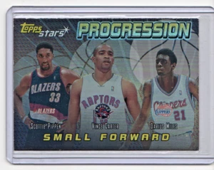 SCOTTIE PIPPEN - VINCE CARTER - DARIUS MILLAS 2000-01 Topps Stars PROGRESIONES P3 - Imagen 1 de 1