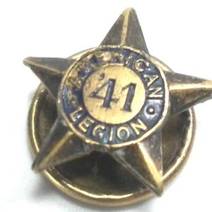 Vintage 1941 American Legion Screw Back Lapel Collar Pin Back - Picture 1 of 5