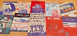 10 Vintage World War II Pieces of Sheet Music - Picture 1 of 6