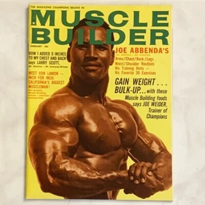 1965 FEB MUSCLE BUILDER VINTAGE BODYBUILDING MAGAZINE Arthur Harris MUSCLE RARE! - Picture 1 of 1
