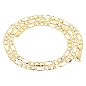 Men's Italian 14k Yellow Gold Solid Figaro Chain Necklace 22" 5.8mm 25.5 grams - Bild 1 von 5