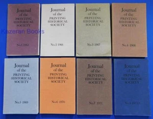 8x Volumes Of Journal Of The Printing Historical Society Books 1965 No 1 -7 + 9 - Picture 1 of 15