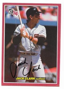 JACK CLARK 1984 DONRUSS ACTION ALL-STAR AUTOGRAPHED SIGNED # 31 GIANTS - Picture 1 of 1