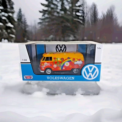 Volkswagen T 1 Bus Flower Power Motor Max 1 : 24 79569 Brandneu Transporter - Bild 1 von 3