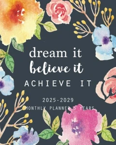 2025-2029 Monthly Planner: 5 Year Calendar with Holidays and Inspirational Quote - Picture 1 of 3