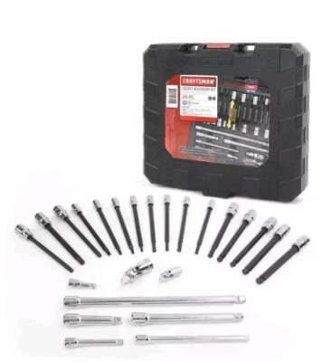 Craftsman 24 Pc Reach & Access Socket Accessory Add-on Set 9-30024 In & Metric - Image 1 of 4