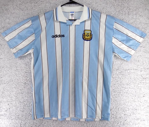VTG Adidas Argentina World Cup 1994 Home Shirt Soccer Jersey Men's Size XL Cover