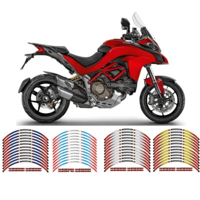 17" Wheel Rim Stripes Sticker Decal For DUCATI MULTISTRADA 1200 1260/S 950 V2 V4 — 第 1/4 张图片