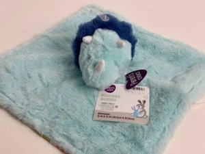 Neu mit Etikett Eltern Wahl blau Triceratops Dinosaurier Satin Plüschtier Baby Sicherheitsdecke - Bild 1 von 6