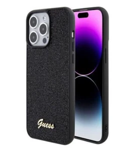Guess Custodia Rigida Protettiva Disco Metallo Script IPHONE 15 Pro 6,1 Nero - Foto 1 di 1