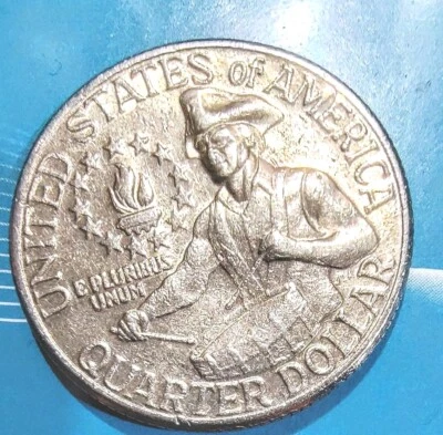  Bicentennial 1776 1976 us quarter with No Mint Mark, Drum, Boarder line Errors - Image 1 of 2