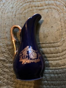 Limoges 4” Jug/vase Cobalt Blue - Picture 1 of 2