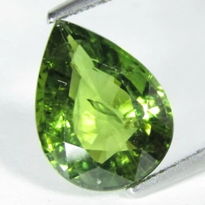 5.00Cts Genuine Natural Greenish Green Sapphire Pear Shape12.3x9.2mm Loose Gem - Picture 1 of 4