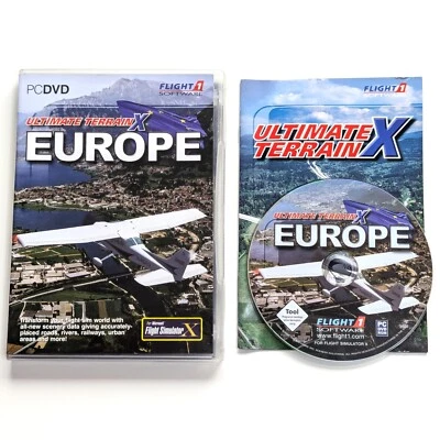 Ultimate Terrain X Europe - Microsoft Flight Simulator X Add-On - RARE - PC DVD - Image 1 of 3