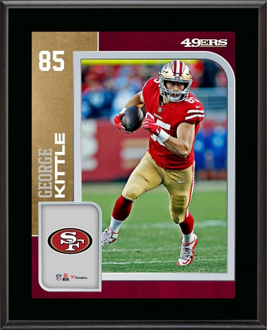 George Kittle San Francisco 49ers 10.5" x 13" Player Plaque Cover