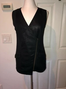 Giubbotto giacca smanicato nero elasticizzato spalmato Under.ligne Doo.ri nuovo con etichette asimmetrico L - Foto 1 di 8