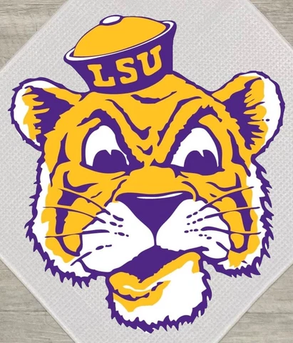 LSU Tigers Magnetic Golf  Towel, 15x15 with carabiner Cover