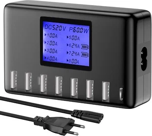 Estación de Carga USB 60W 8 Puertos USB Hub de Carga 12A USB Estación de Carga c - Imagen 1 de 7