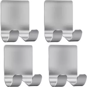 Paquete de 4 soportes de afeitadora adhesivo de acero inoxidable para ducha baño - Imagen 1 de 7
