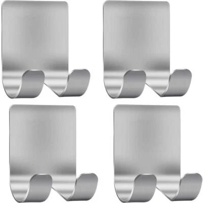 4 Pack Stainless Steel Adhesive Razor Holder Shaver Hanger for Shower Bathroom - Image 1 of 4