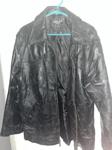 Milan Leather Jacket Size Small Men Black - Picture 1 of 3