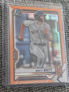 Bowman Chrome Brett Baty 2021/25 refractor naranja - Imagen 1 de 2
