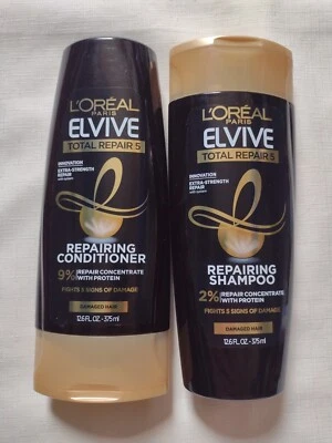 L'Oreal Paris Elvive Total Repair 5 Repairing Shampoo & Conditioner 12.6 FL Oz! - Image 1 of 4