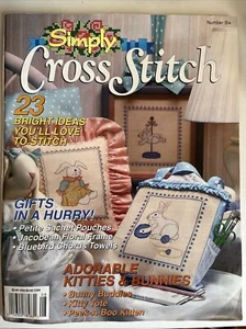 Simply Cross Stitch # 6 - Easter Bunnies Kittens Bluebirds Flowers Americana - Picture 1 of 8