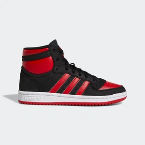 Adidas Kids High Top Trainers / Top Ten / Black Red / RRP £65 - Picture 1 of 8