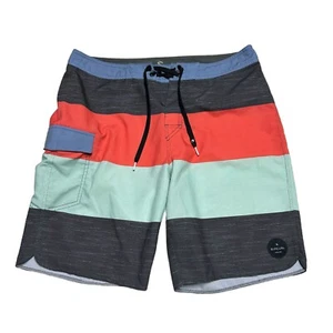 Rip Curl Board Shorts Mens Size 33 Colorblock Colorful Beach Swim Drawstring - Picture 1 of 8