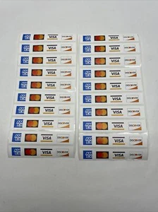 (20) KREDITKARTEN LOGO AUFKLEBER STICKER Visa, MasterCard, Discover, American Express - Bild 1 von 3