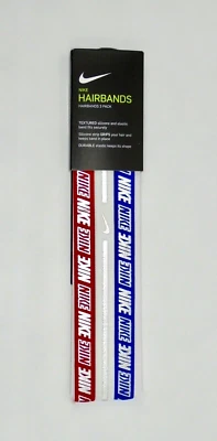Nike Metallic Headbands 3PK Pack Adult University Red/White/Game Royal - Image 1 of 3