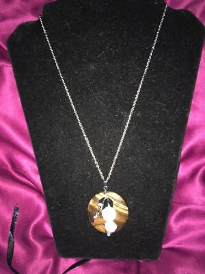 Colar pingente olho de tigre sul-africano - Imagem 1 de 4