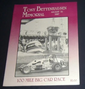 1987 Illinois State Fair Tony Bettenhausen Memorial USAC Big Car Race Program - Picture 1 of 4