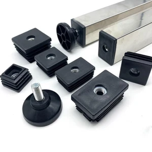 Altura ajustable muebles deslizamientos pies pies escritorio patas nivelación + tapón de tuercas M8 - Imagen 1 de 32